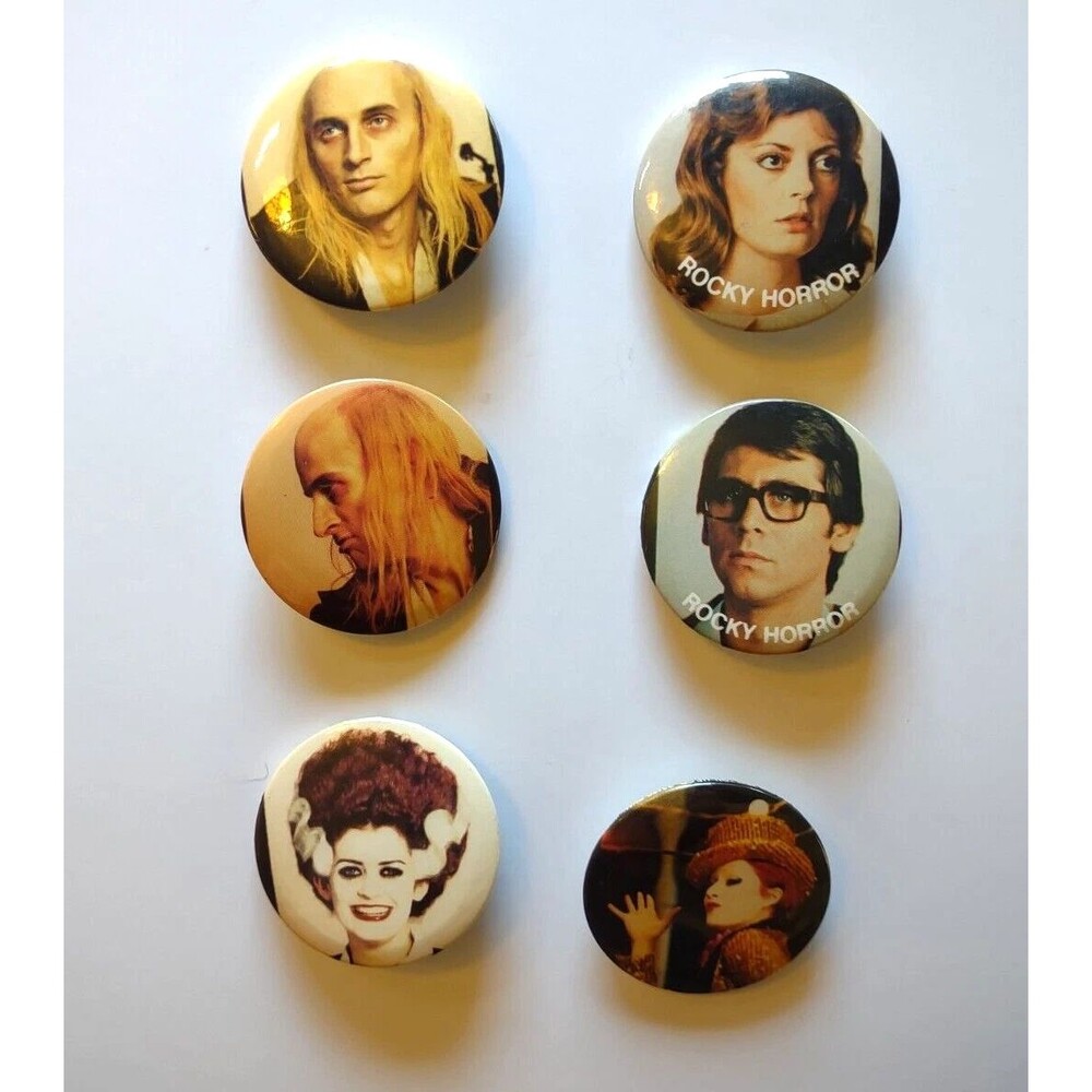 Rocky Horror Picture Show Set Of 6 Licensed Buttons Badges Pins 1983 Halloween